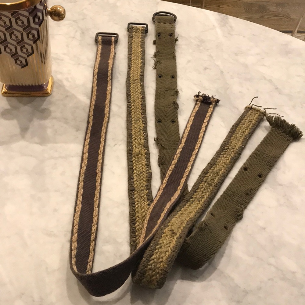 Vintage d-ring belts (size : M-L)